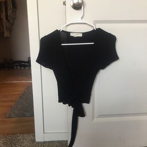 UO Wrap Black Top